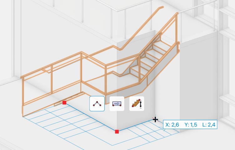 Treppen interaktiv erzeugen und bearbeiten